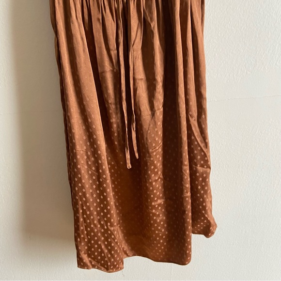 Aritzia Wilfred Minnie polka dots rust mini dress - Picture 4 of 11